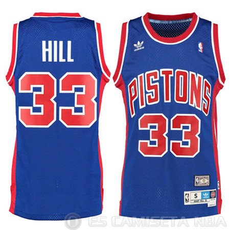 Camiseta Hill #33 Detroit Pistons Blanco - Haga un click en la imagen para cerrar